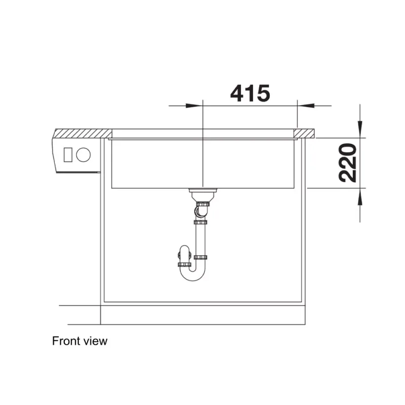 BLANCO Subline 800-U Undermount Sink (Black)