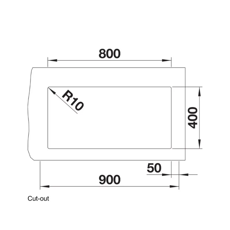 BLANCO Subline 800-U Undermount Sink (Black)