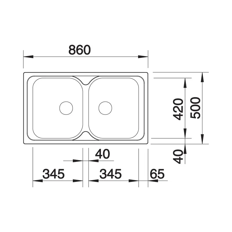 BLANCO TIPO 8 Double Bowl Sink