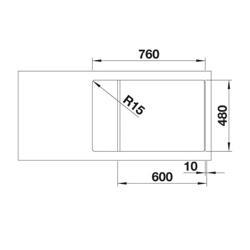 BLANCO Zia XL 6S Granite Sink (Anthracite)