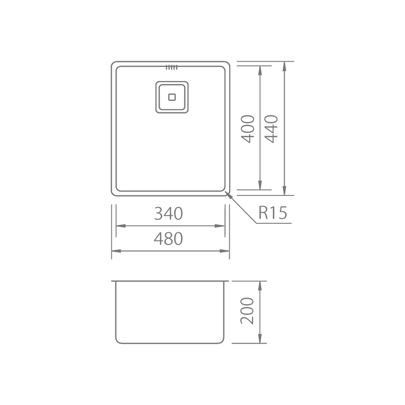 BMR3440 Stainless Steel Kitchen Sink