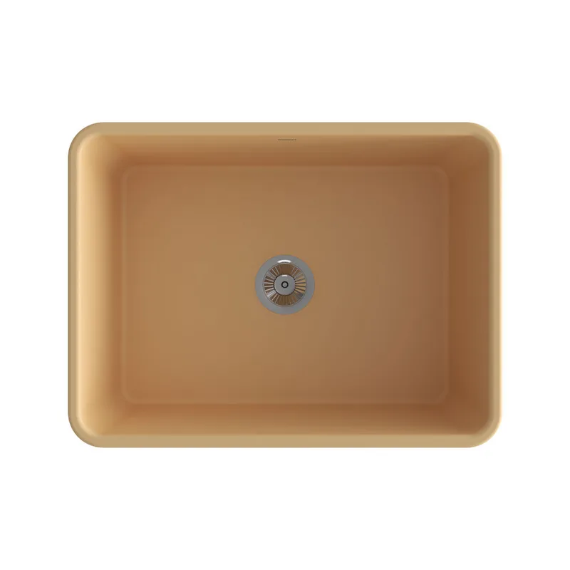 BOCCHI 1099-011-0120 Lavello Decorated Fireclay Kitchen Sink (Matt Cashmere)