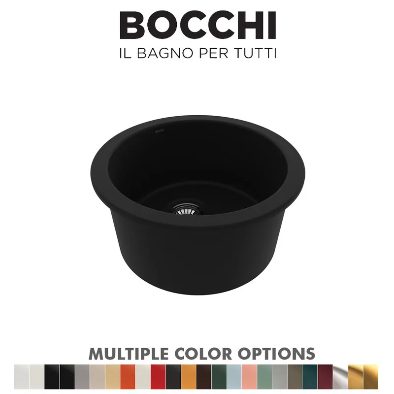 BOCCHI 1361-004-0120 Sotto Fireclay Kitchen Sink (Matt Black)