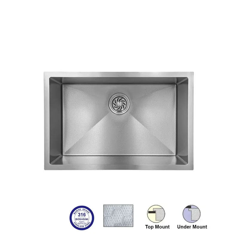 Boshini BSQ6545NHE Nano Honeycomb EVO Stainless Steel Sink