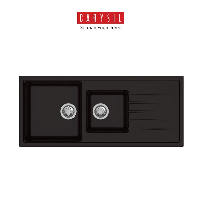 Carysil Deluxe 1160 Granite Kitchen Sink (Nera)