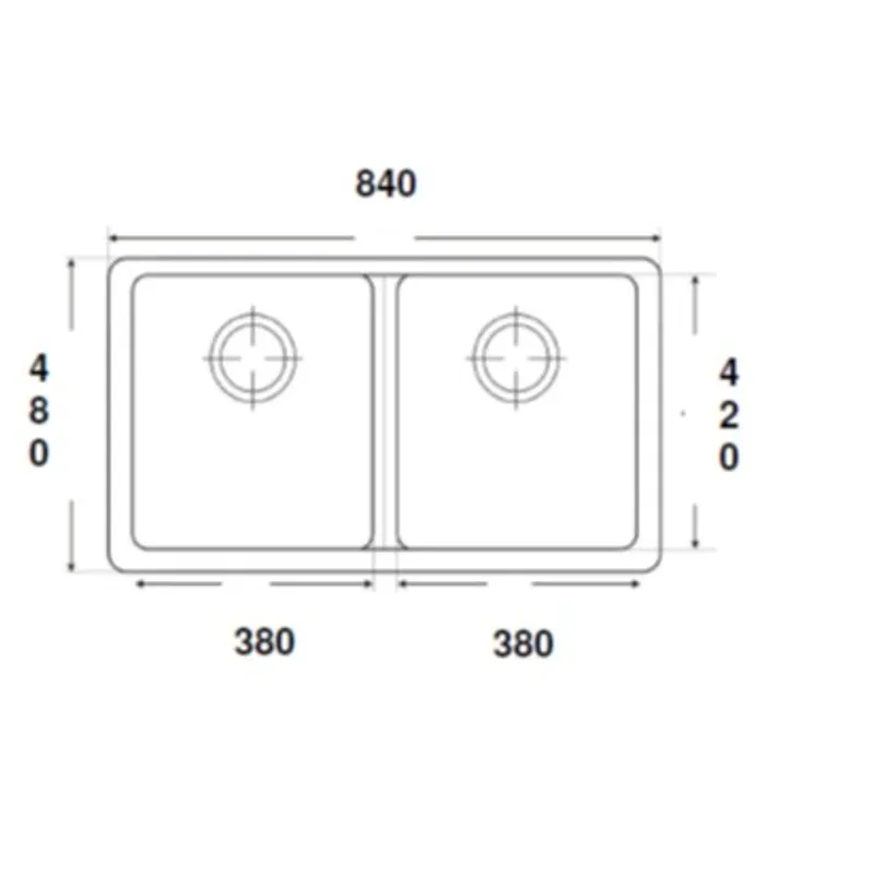 Carysil Deluxe 840-U Undermount Granite Sink (Nera)