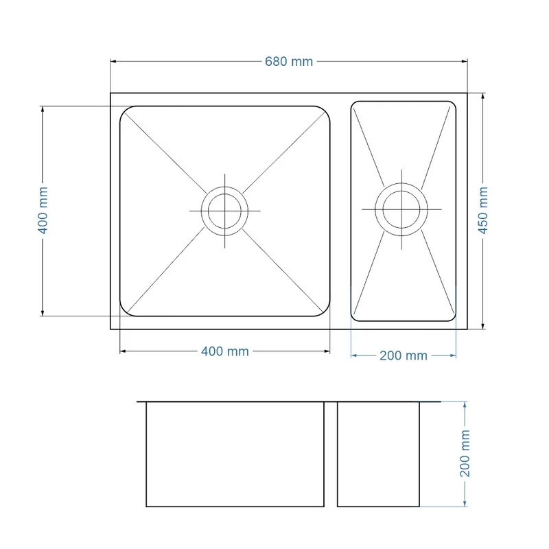 Carysil RXQ-680 Stainless Steel Kitchen Sink