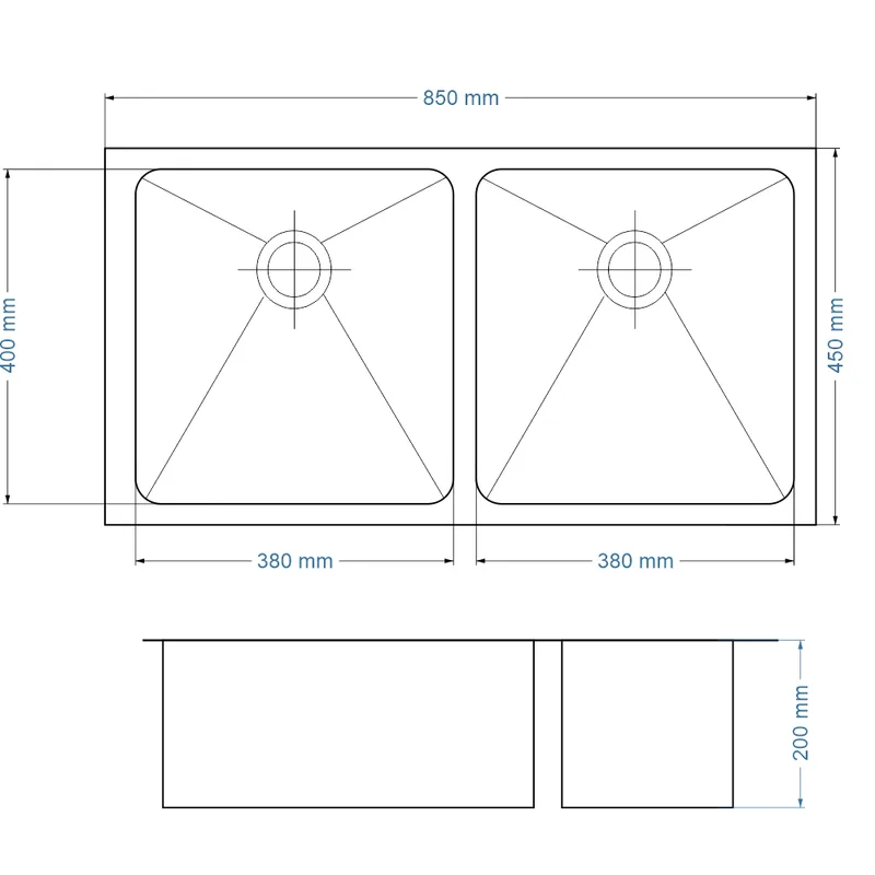 Carysil RXQ-850 Stainless Steel Kitchen Sink