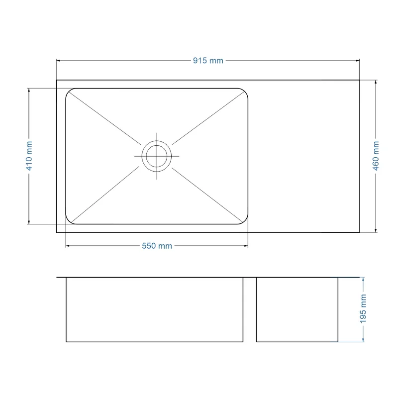 Carysil RXQ-915 Stainless Steel Kitchen Sink