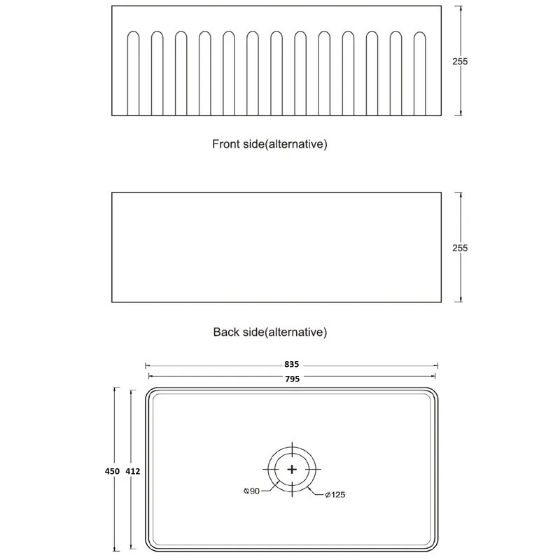 Dundee Fluted Fireclay Sink
