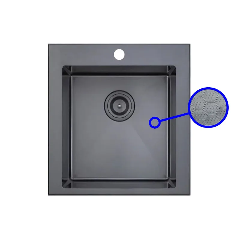 EKS-ST38-HCGM 316 Stainless Steel Honeycomb Sink (Gun Metal)
