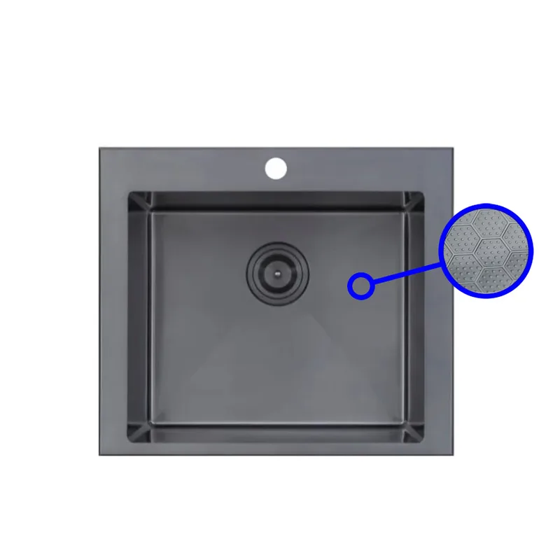 Bacera EKS-ST48-HCGM 316 Stainless Steel Honeycomb Sink (Gun Metal)