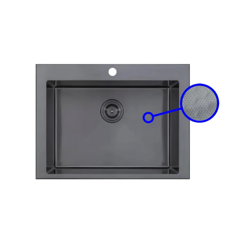 Bacera EKS-ST58-HCGM 316 Stainless Steel Honeycomb Sink (Gun Metal)