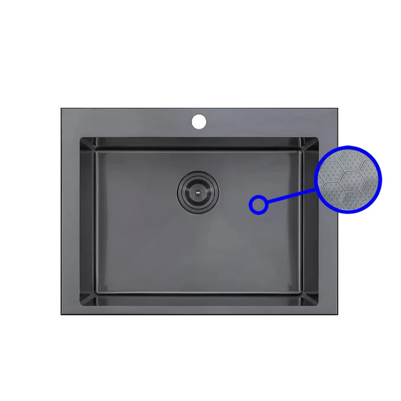 Bacera EKS-ST68-HCGM 316 Stainless Steel Honeycomb Sink (Gun Metal)