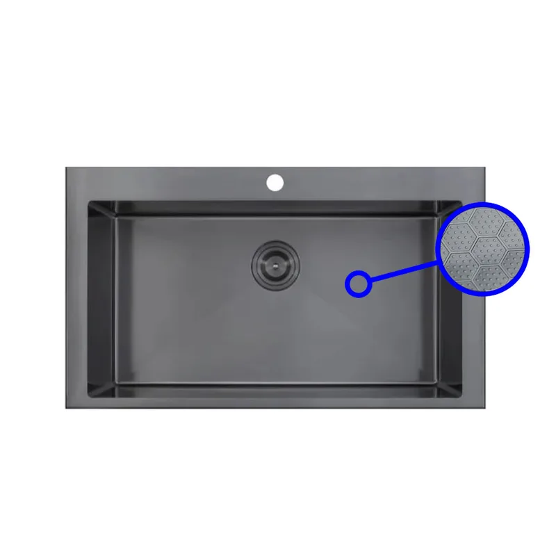 Bacera EKS-ST78-HCGM 316 Stainless Steel Honeycomb Sink (Gun Metal)