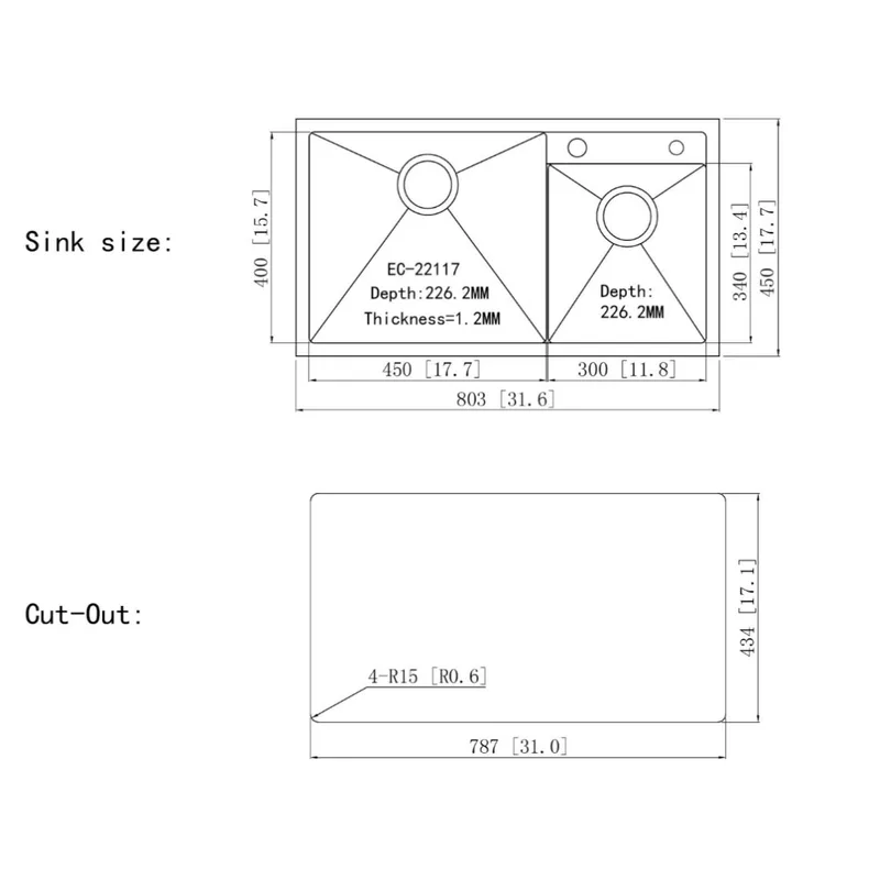 Elkay EC22117 Stainless Steel Sink
