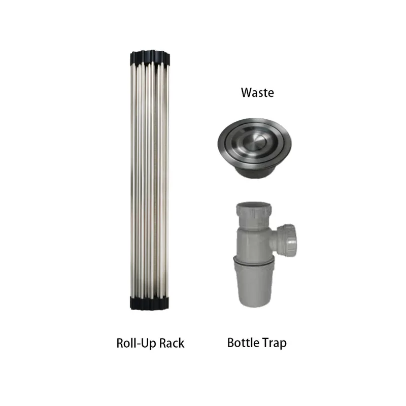 Esfera EKS-6845-NSS Stainless Steel Embossed Nano Kitchen Sink