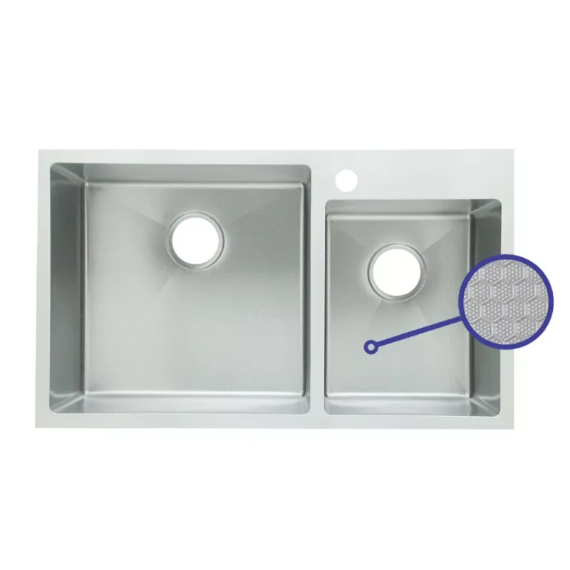 Fidelis FSD-22501L-HC Honeycomb Nano Stainless Steel Kitchen Sink