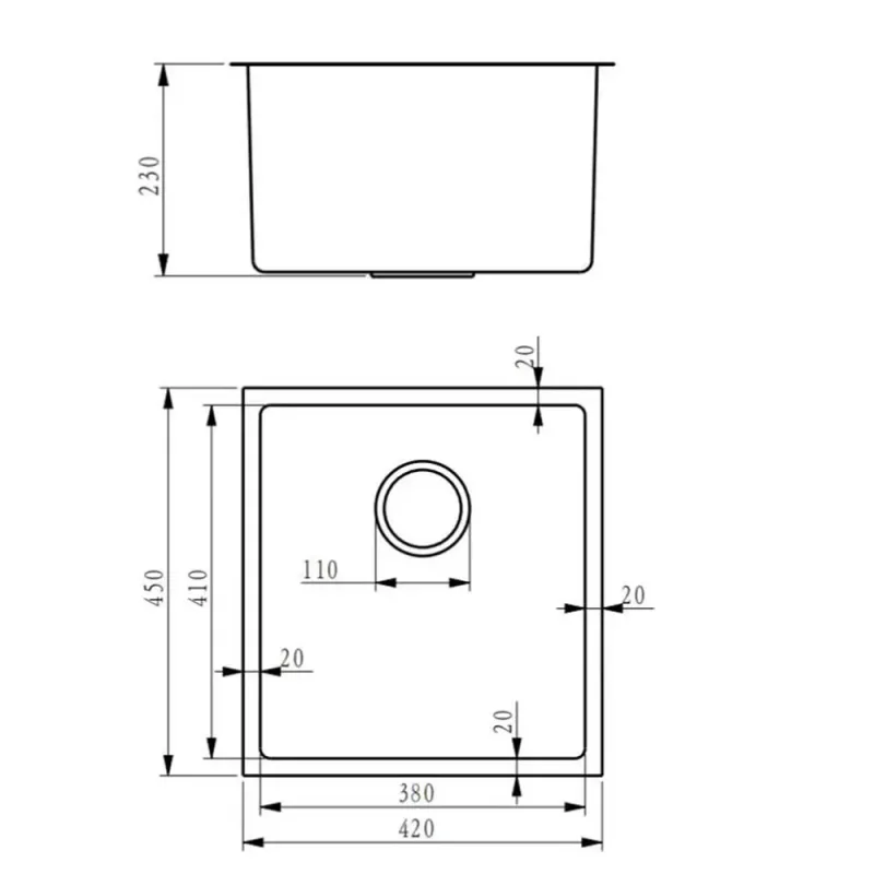 Fidelis FSD-22622HC Honeycomb Nano Stainless Steel Kitchen Sink