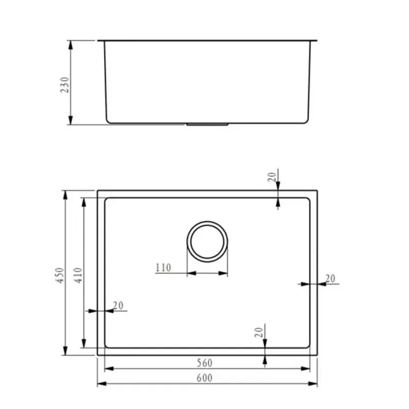 Fidelis FSD-22623HC Honeycomb Nano Stainless Steel Kitchen Sink