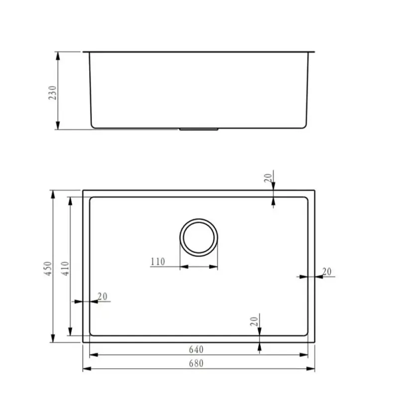 Fidelis FSD-22624HC Honeycomb Nano Stainless Steel Kitchen Sink