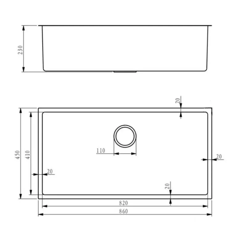 Fidelis FSD-22626HC Honeycomb Nano Stainless Steel Kitchen Sink