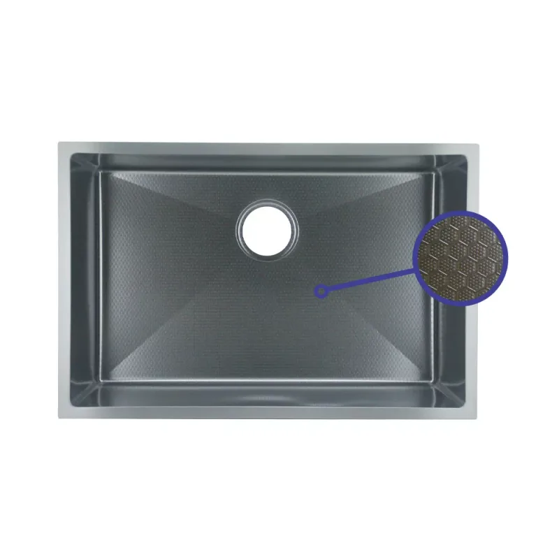 Fidelis FSD-23624HC-NBK Honeycomb Nano Stainless Steel Kitchen Sink (Black)