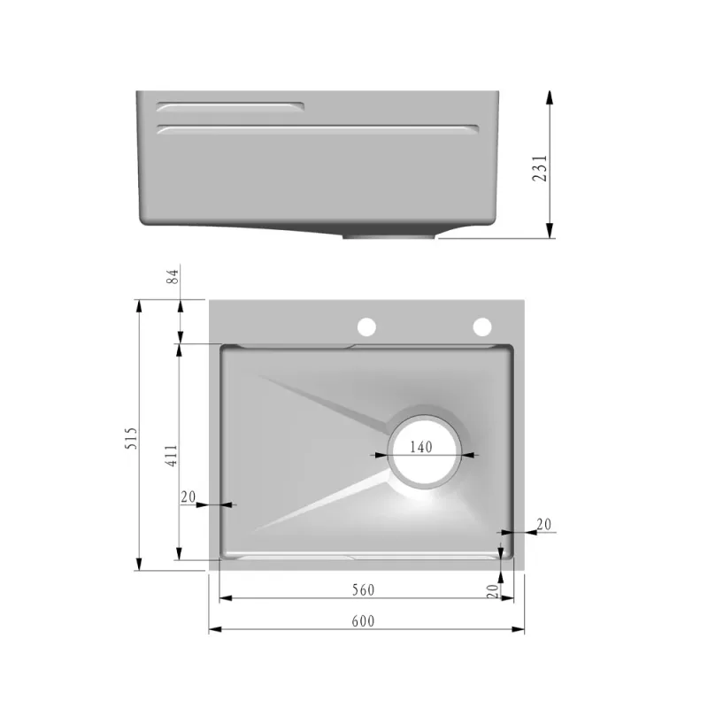Fidelis FSD-31031NL Stainless Steel Embossed Nano Kitchen Sink