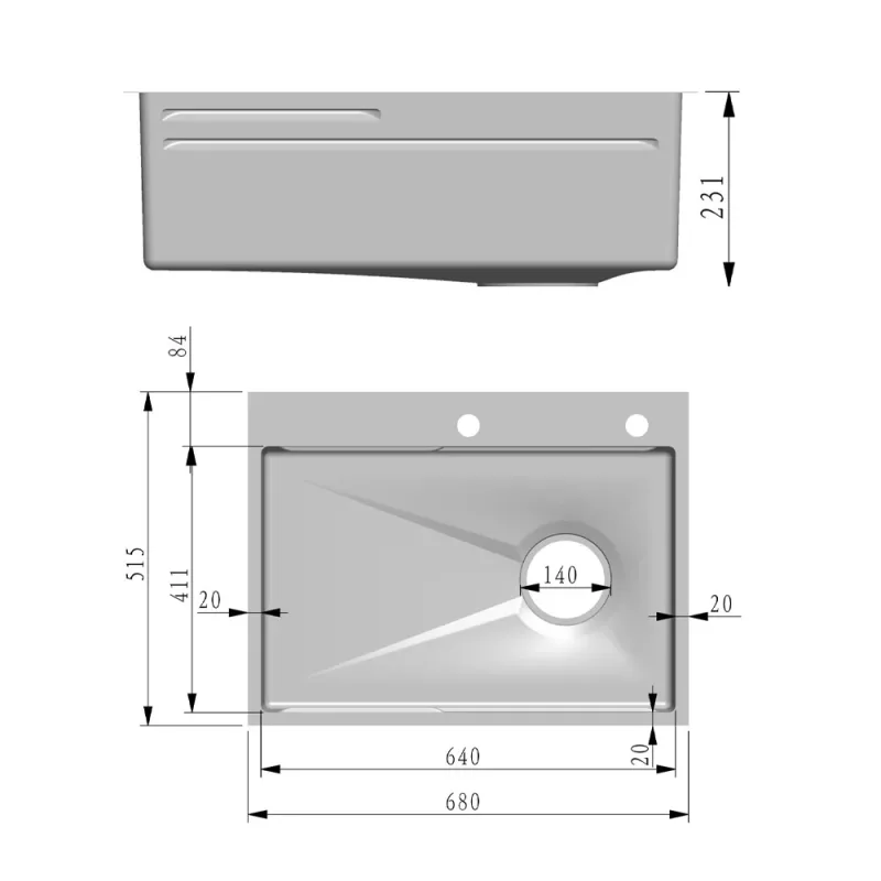 Fidelis FSD-31033NL Stainless Steel Embossed Nano Kitchen Sink