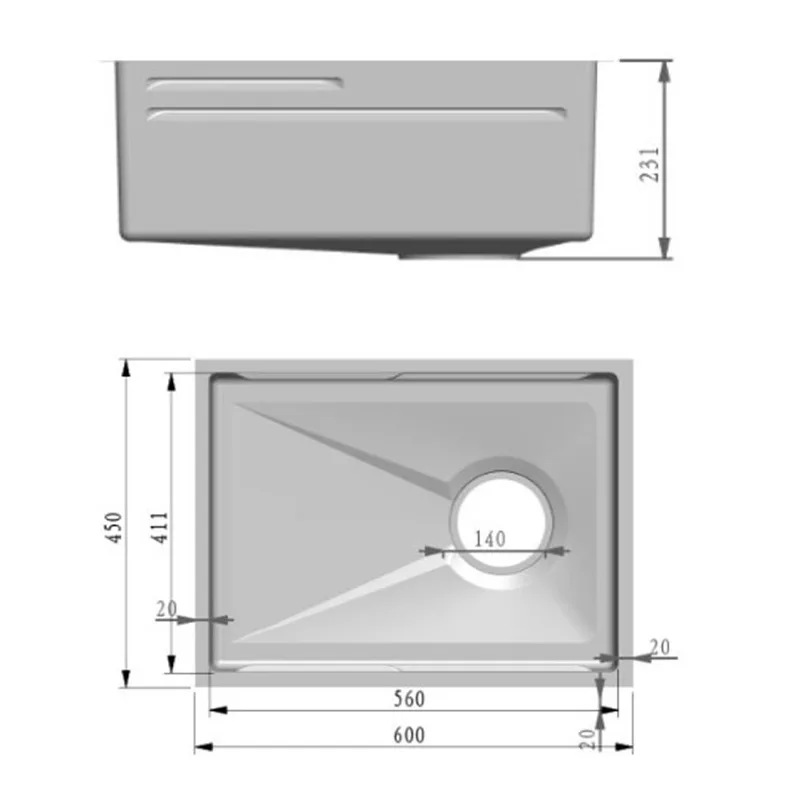 Fidelis FSD-51031NL Stainless Steel Embossed Nano Kitchen Sink
