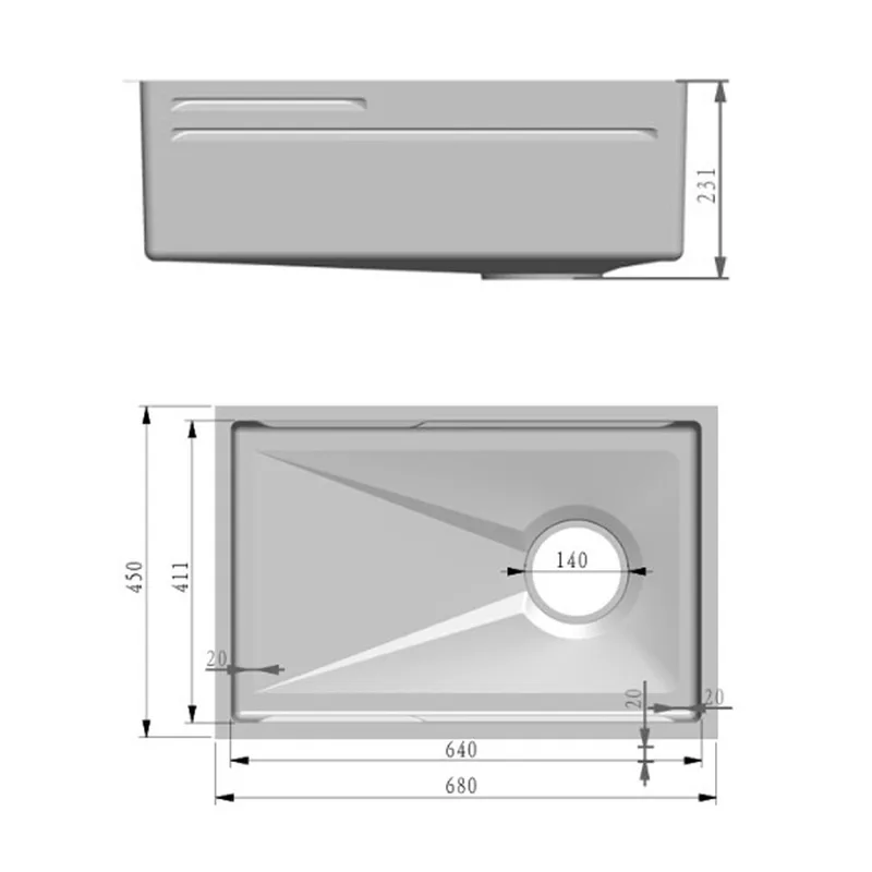 Fidelis FSD-51033NL Stainless Steel Embossed Nano Kitchen Sink