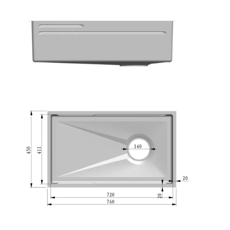 Fidelis FSD-51051NL Stainless Steel Embossed Nano Kitchen Sink