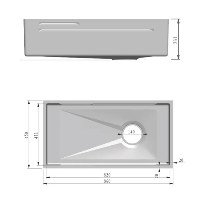 Fidelis FSD-51071NL Stainless Steel Embossed Nano Kitchen Sink