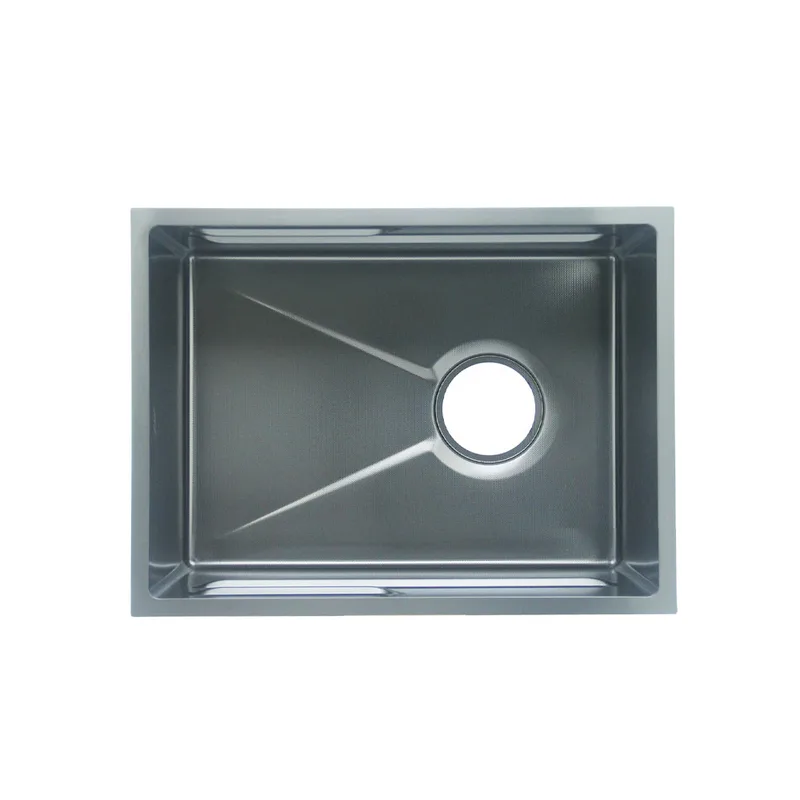 Fidelis FSD-53033NL-BK Stainless Steel Embossed Nano Kitchen Sink (Black)