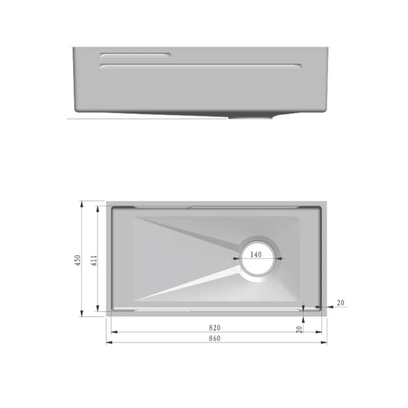 Fidelis FSD-53071NL-BK Stainless Steel Embossed Nano Kitchen Sink (Black)