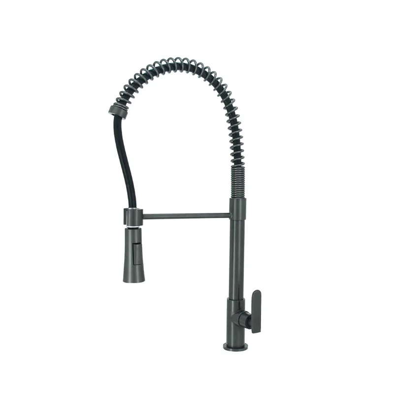 Fidelis FT-650-4-HGM Kitchen Sink Tap with Flexible Spout (Gun Metal)