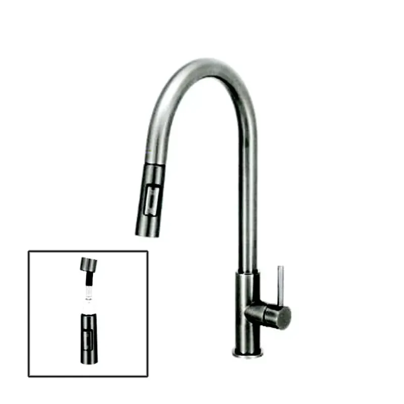Fidelis FT-67N5C-HGM Pull-Out Sink Tap (Gun Metal)
