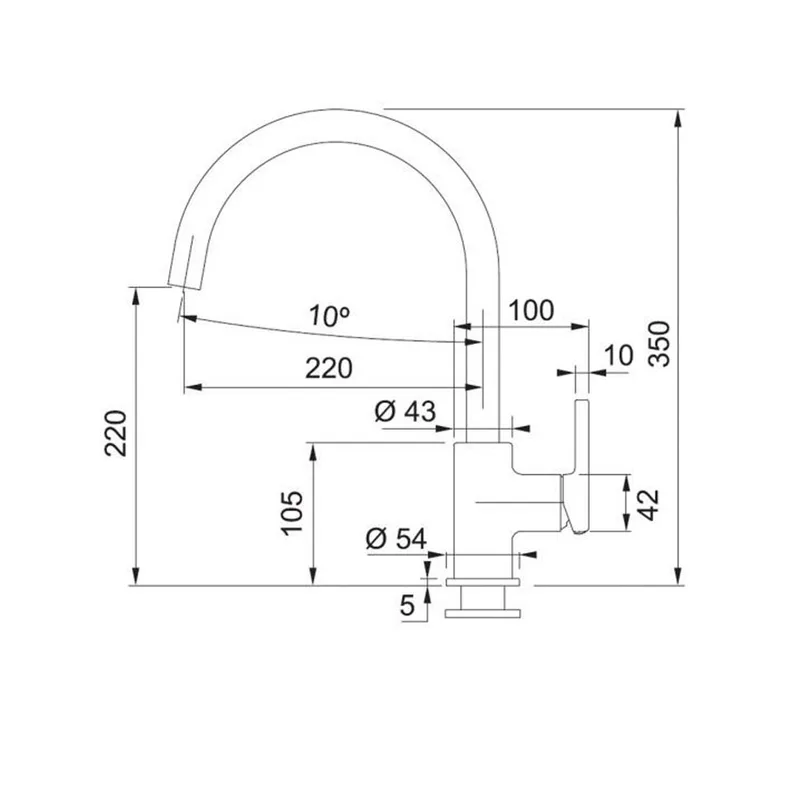 Franke CT-9020GON Sink Mixer (Onyx)