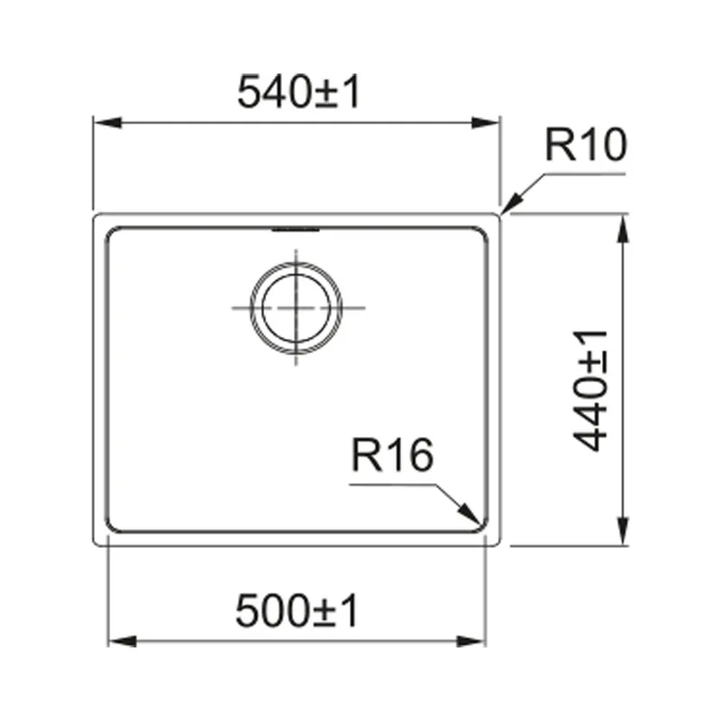 Franke Felix FEX 110-50 Single Bowl Undermount Sink