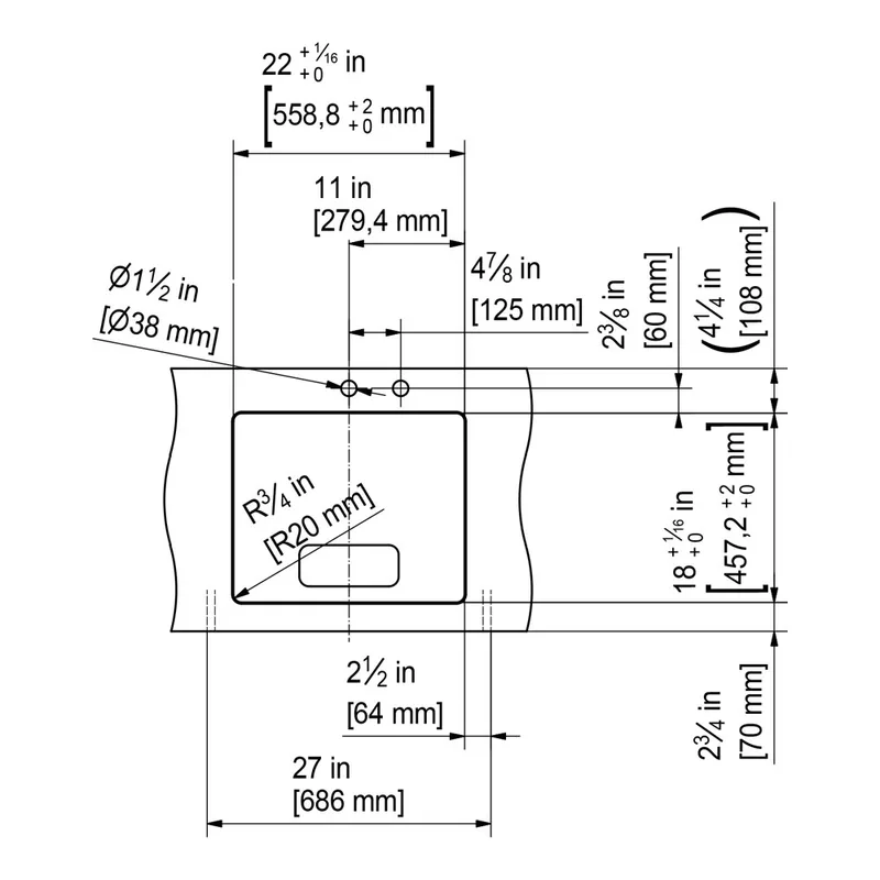 Franke PRO2.0 P2X-110-53 Single Bowl Undermount Sink