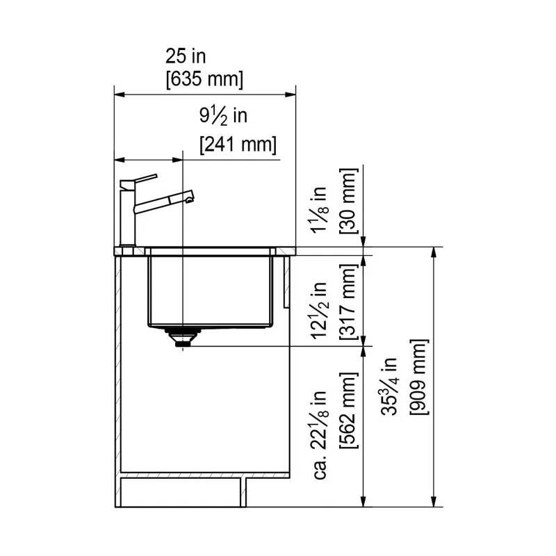 Franke PRO2.0 P2X-110-53 Single Bowl Undermount Sink