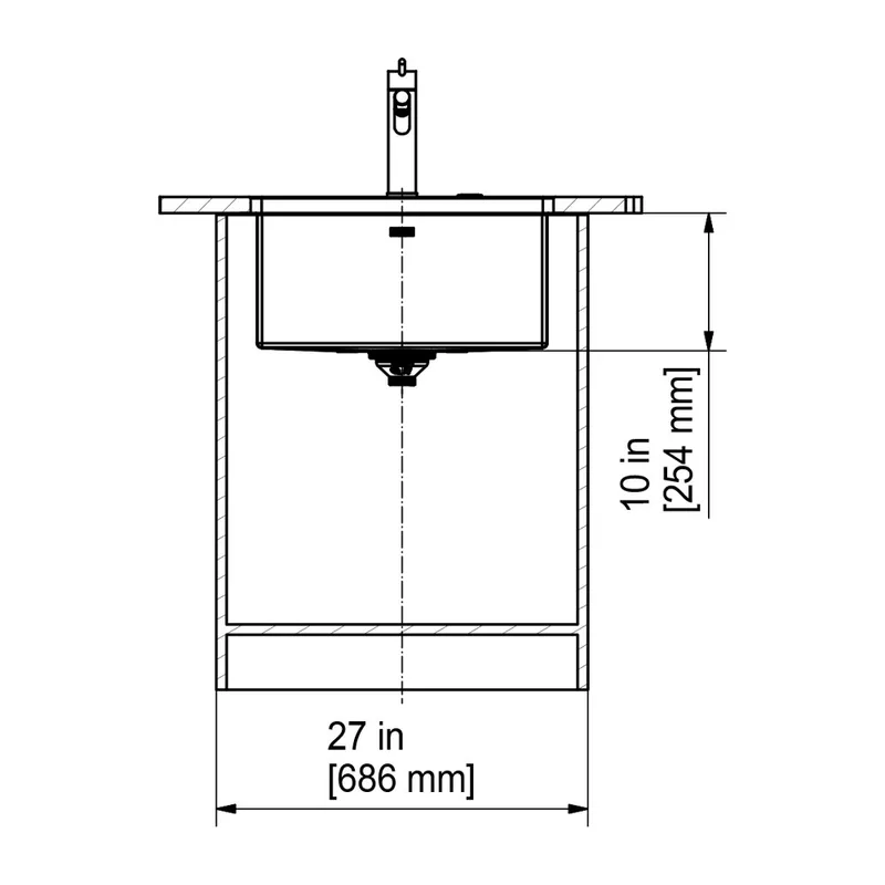 Franke PRO2.0 P2X-110-53 Single Bowl Undermount Sink