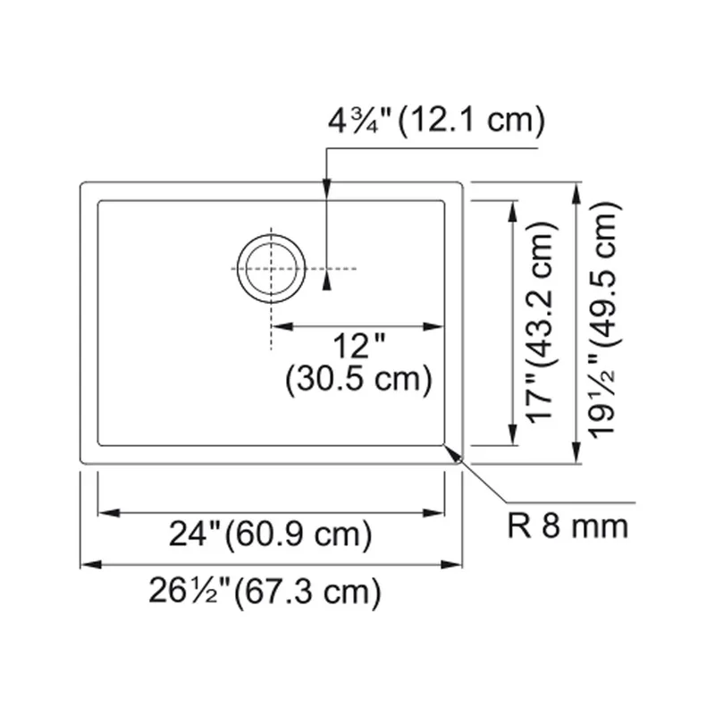 Franke PRO2.0 P2X-110-61 Single Bowl Undermount Sink