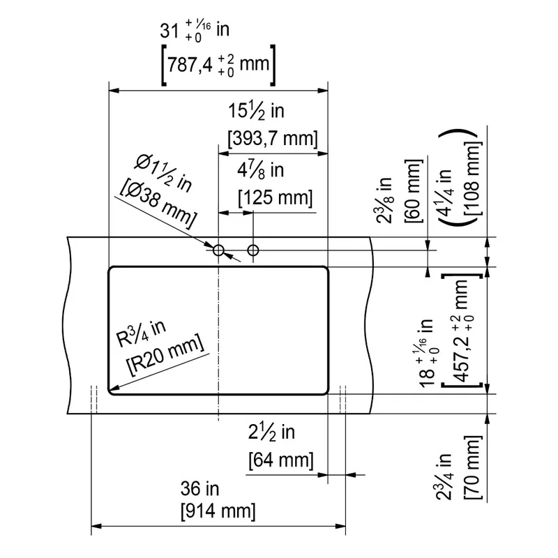 Franke PRO2.0 P2X-110-76 Single Bowl Undermount Sink