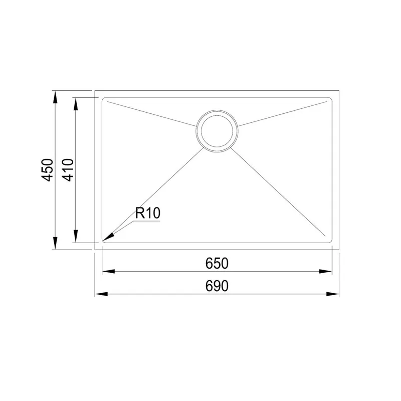 Franke PZX-110-65 Stainless Steel Kitchen Sink