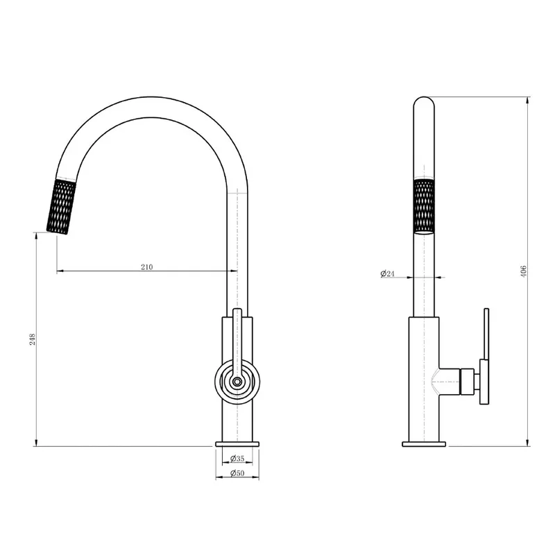 Frascio 50.65.005 Pull-Out Sink Tap