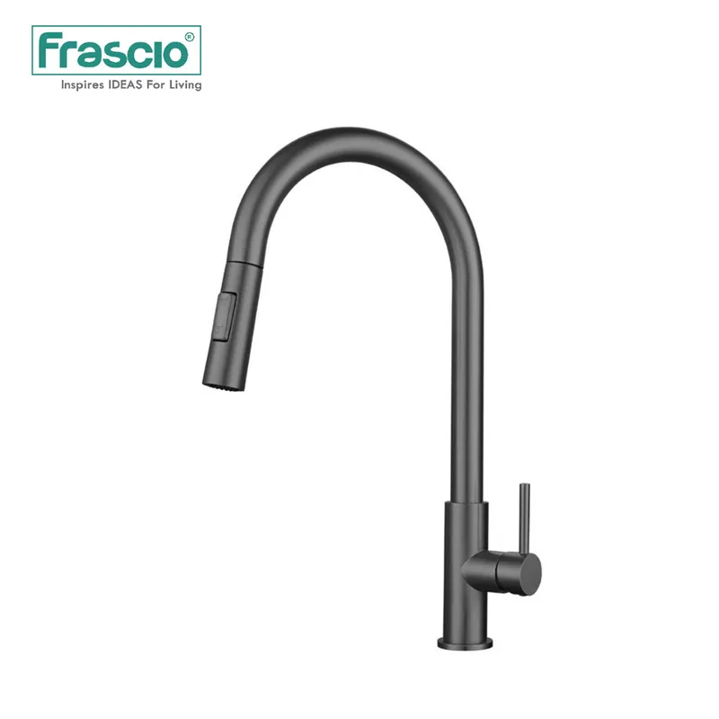 Frascio 506.5.101.GM Gunmetal Finish Sink Tap With Pull-Out