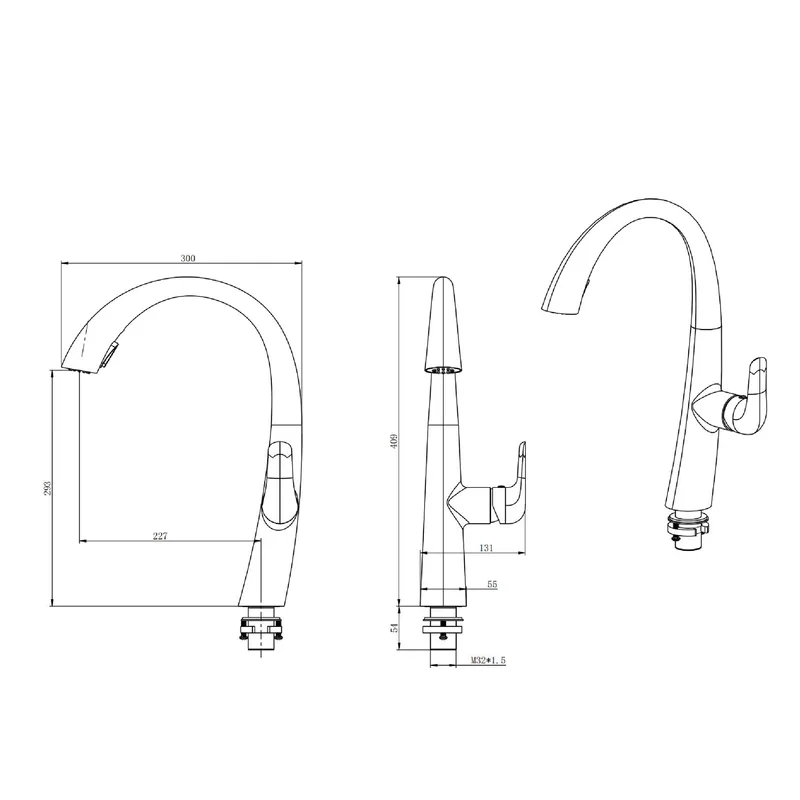 Frascio Sink Mixer Matt Black