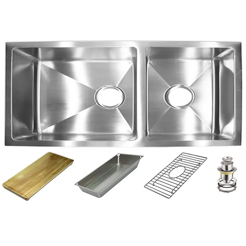 Fidelis FSD21032 Under-Mount Double Stainless Steel Kitchen Sink