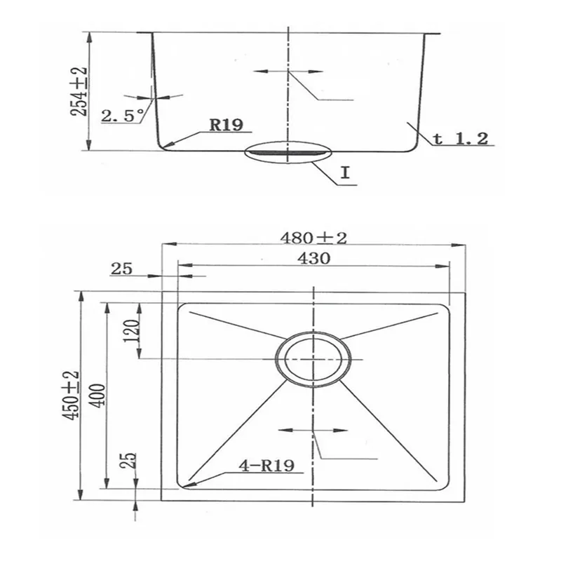Fidelis FSD21201 Undermount Stainless Steel Kitchen Sink